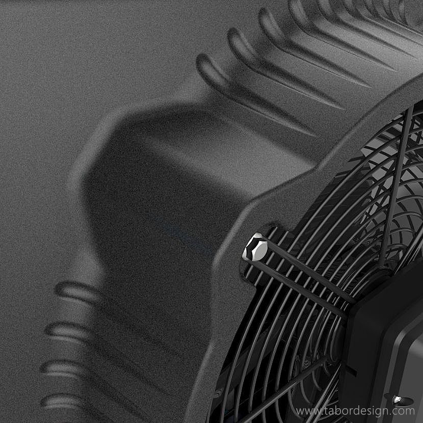 Węzeł mocujący kompletny wentylator nagrzewnicy do obudowy.